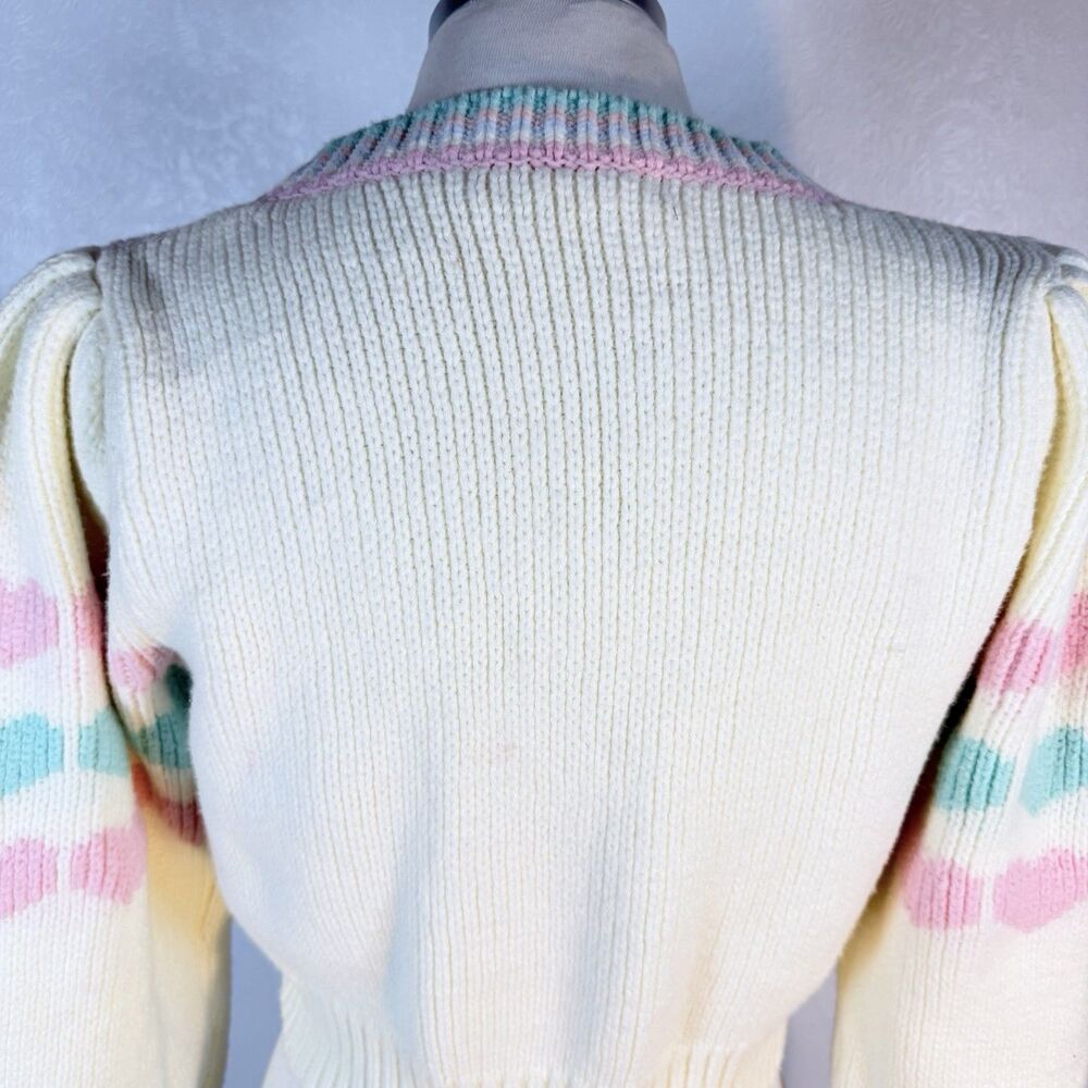LoveShackFancy sz S Buena Heart Cropped Cardigan READ - Picture 12 of 16